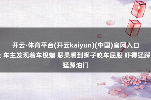 开云·体育平台(开云kaiyun)(中国)官网入口登录 车主发现着车极端 恶果看到狮子咬车屁股 吓得猛踩油门