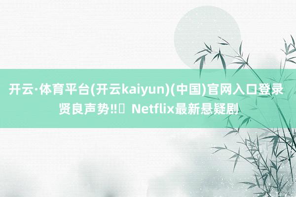 开云·体育平台(开云kaiyun)(中国)官网入口登录 贤良声势‼️Netflix最新悬疑剧