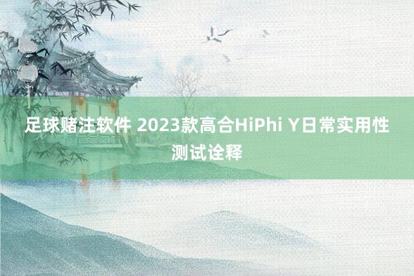 足球赌注软件 2023款高合HiPhi Y日常实用性测试诠释