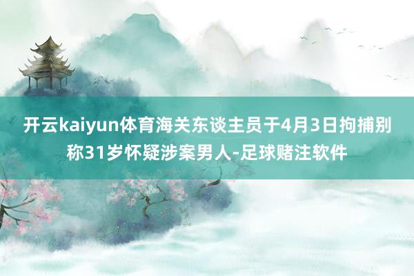 开云kaiyun体育海关东谈主员于4月3日拘捕别称31岁怀疑涉案男人-足球赌注软件