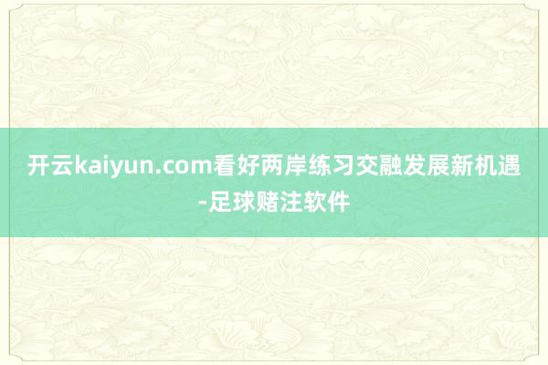 开云kaiyun.com看好两岸练习交融发展新机遇-足球赌注软件