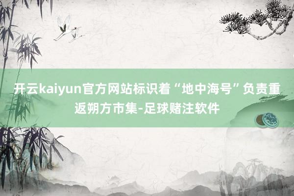开云kaiyun官方网站标识着“地中海号”负责重返朔方市集-足球赌注软件