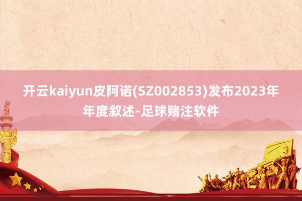 开云kaiyun皮阿诺(SZ002853)发布2023年年度叙述-足球赌注软件