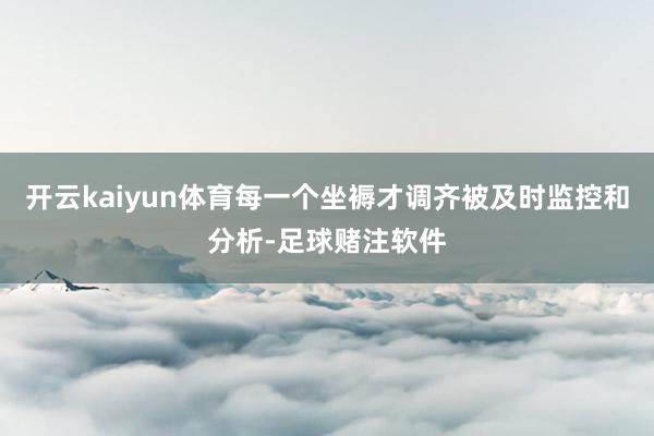 开云kaiyun体育每一个坐褥才调齐被及时监控和分析-足球赌注软件