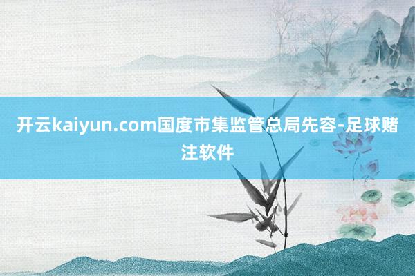 开云kaiyun.com国度市集监管总局先容-足球赌注软件