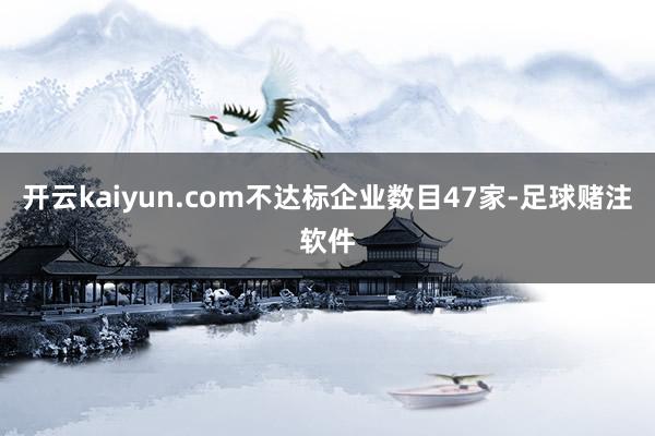 开云kaiyun.com不达标企业数目47家-足球赌注软件