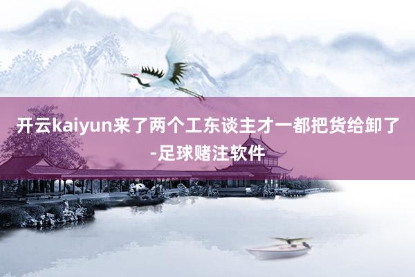 开云kaiyun来了两个工东谈主才一都把货给卸了-足球赌注软件