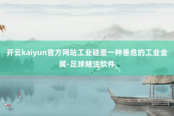 开云kaiyun官方网站工业硅是一种垂危的工业金属-足球赌注软件