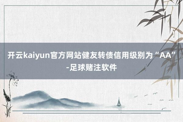 开云kaiyun官方网站健友转债信用级别为“AA”-足球赌注软件