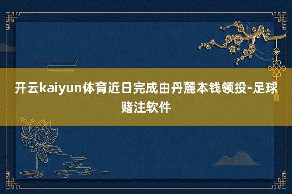 开云kaiyun体育近日完成由丹麓本钱领投-足球赌注软件