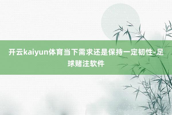 开云kaiyun体育当下需求还是保持一定韧性-足球赌注软件