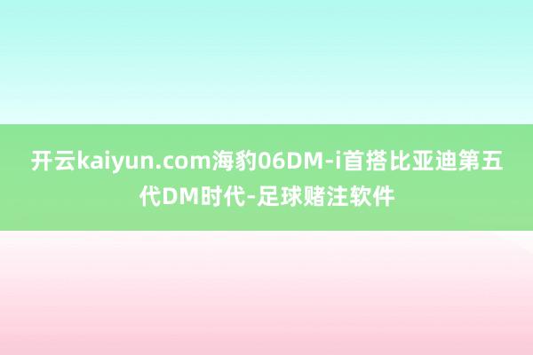 开云kaiyun.com海豹06DM-i首搭比亚迪第五代DM时代-足球赌注软件