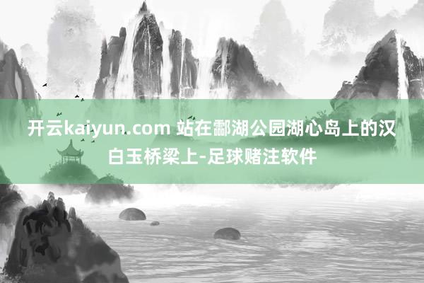 开云kaiyun.com 站在酃湖公园湖心岛上的汉白玉桥梁上-足球赌注软件