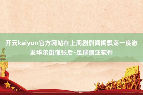 开云kaiyun官方网站在上周剧烈阛阓飘荡一度激发华尔街慌张后-足球赌注软件