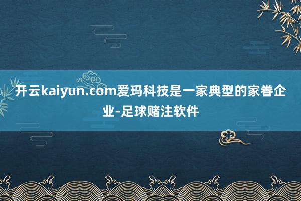 开云kaiyun.com爱玛科技是一家典型的家眷企业-足球赌注软件