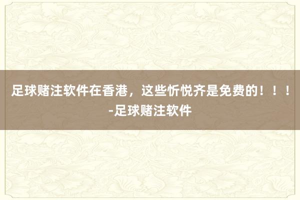 足球赌注软件在香港，这些忻悦齐是免费的！！！-足球赌注软件