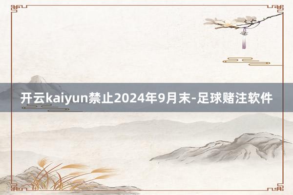 开云kaiyun禁止2024年9月末-足球赌注软件