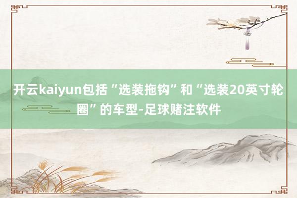 开云kaiyun包括“选装拖钩”和“选装20英寸轮圈”的车型-足球赌注软件