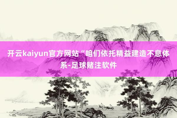 开云kaiyun官方网站　　“咱们依托精益建造不息体系-足球赌注软件