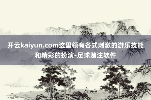 开云kaiyun.com这里领有各式刺激的游乐技能和精彩的扮演-足球赌注软件