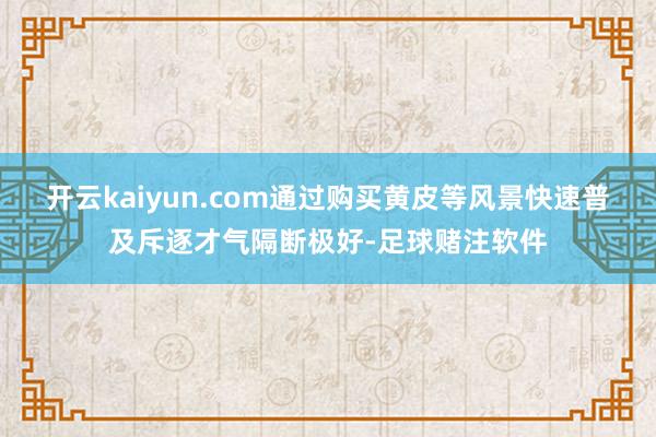 开云kaiyun.com通过购买黄皮等风景快速普及斥逐才气隔断极好-足球赌注软件