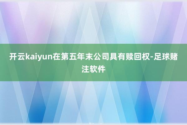 开云kaiyun在第五年末公司具有赎回权-足球赌注软件