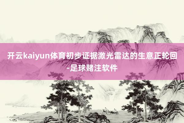 开云kaiyun体育初步证据激光雷达的生意正轮回-足球赌注软件