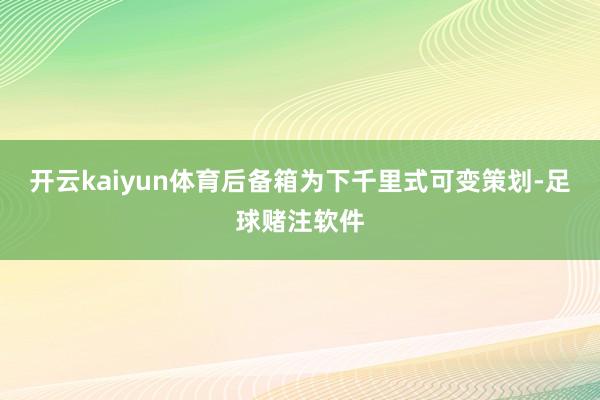 开云kaiyun体育后备箱为下千里式可变策划-足球赌注软件