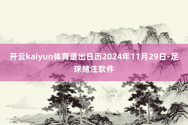 开云kaiyun体育退出日历2024年11月29日-足球赌注软件