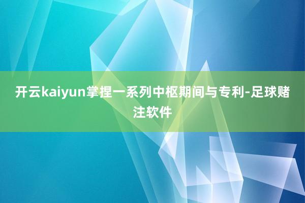 开云kaiyun掌捏一系列中枢期间与专利-足球赌注软件