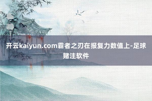 开云kaiyun.com霸者之刃在报复力数值上-足球赌注软件