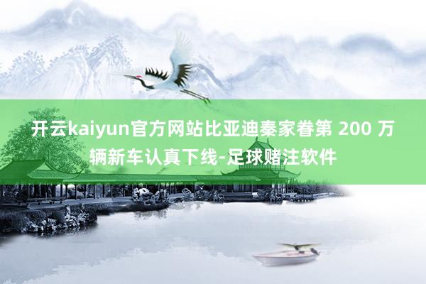 开云kaiyun官方网站比亚迪秦家眷第 200 万辆新车认真下线-足球赌注软件