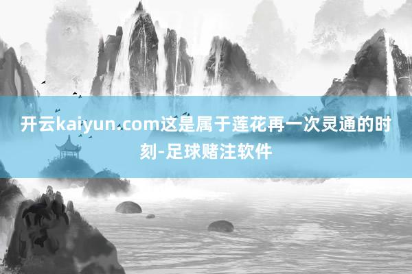 开云kaiyun.com这是属于莲花再一次灵通的时刻-足球赌注软件