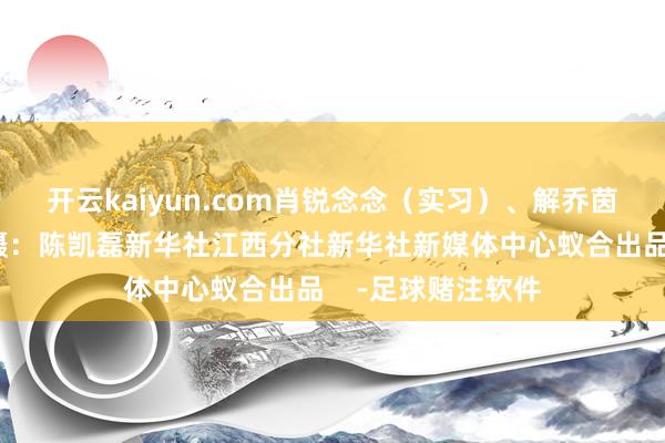 开云kaiyun.com肖锐念念（实习）、解乔茵（实习）视频拍摄：陈凯磊新华社江西分社新华社新媒体中心蚁合出品    -足球赌注软件