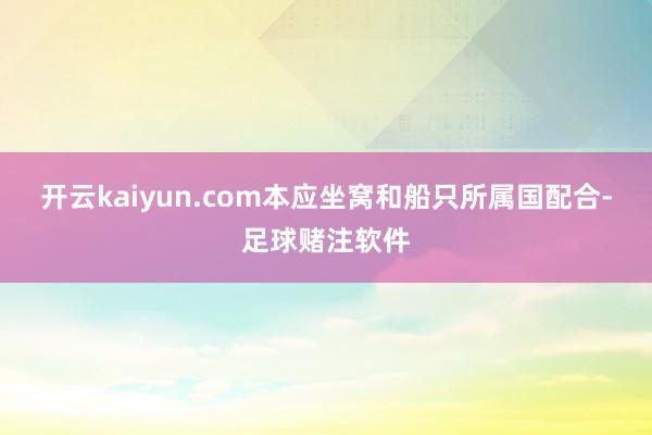 开云kaiyun.com本应坐窝和船只所属国配合-足球赌注软件