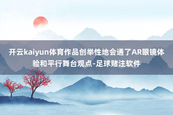 开云kaiyun体育作品创举性地会通了AR眼镜体验和平行舞台观点-足球赌注软件