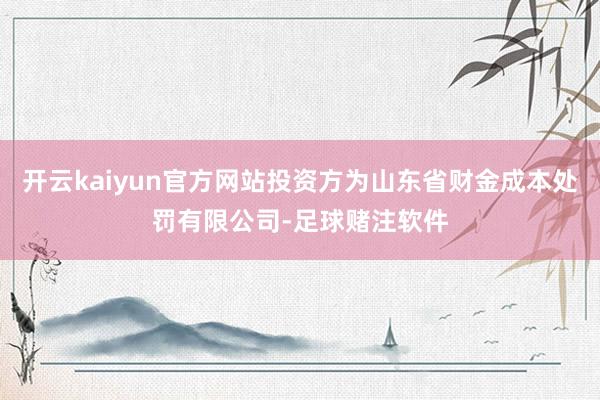 开云kaiyun官方网站投资方为山东省财金成本处罚有限公司-足球赌注软件