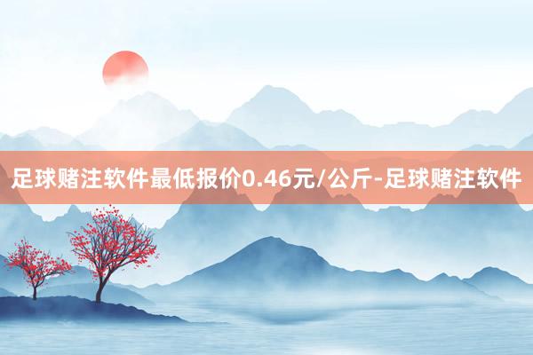 足球赌注软件最低报价0.46元/公斤-足球赌注软件