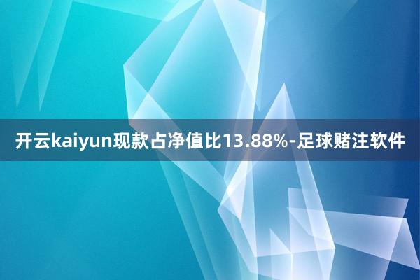 开云kaiyun现款占净值比13.88%-足球赌注软件