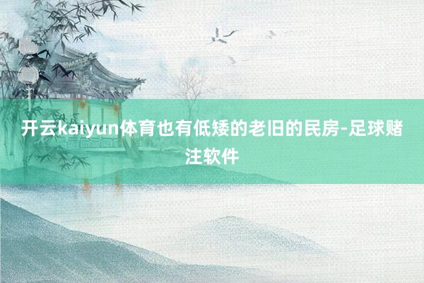 开云kaiyun体育也有低矮的老旧的民房-足球赌注软件