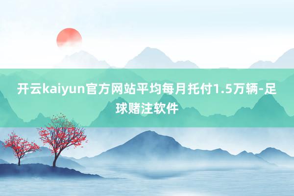 开云kaiyun官方网站平均每月托付1.5万辆-足球赌注软件