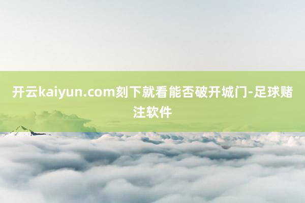 开云kaiyun.com刻下就看能否破开城门-足球赌注软件