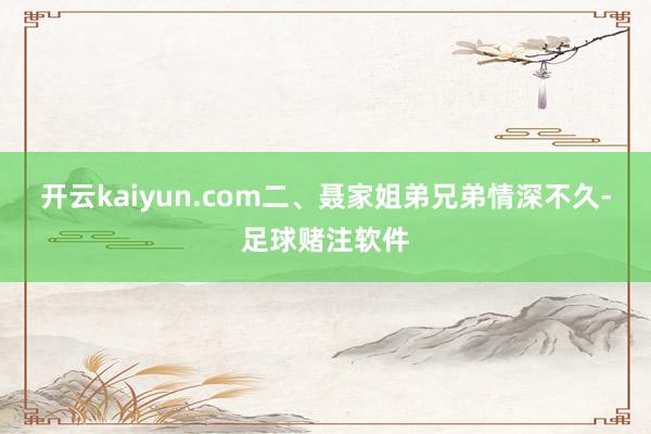 开云kaiyun.com二、聂家姐弟兄弟情深不久-足球赌注软件